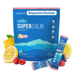 SUPERCALM Powdered Drink Mix | Raspberry Lemonade, L Theanine, Ksm-66 Ashwagandha, Magnesium Glycinate, Vitamin D 3, Supplements for Relaxation & Focus, No Sugar, Non GMO, On The Go, 20 Ct