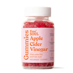 Enhanced with Vitamin B12 & Folic Acid | 60 Vegan ACV Capsules with Pomegranate & Beetroot Powder | Natural Ingredients by Free Soul