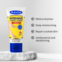 Aavini Intense Foot Cream - Repairs Cracked Skin, Antibacterial and Deodorizing, Removes and Softens Calluses, For All Skin Types, Moisturizing Foot Lotion