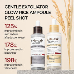 Peel Shot Glow Rice Ampoule Duo - Serums for Brightening, Exfoliating, and Moisturizing - Suitable for All Skin Types