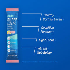 SUPERCALM Powdered Drink Mix | Raspberry Lemonade, L Theanine, Ksm-66 Ashwagandha, Magnesium Glycinate, Vitamin D 3, Supplements for Relaxation & Focus, No Sugar, Non GMO, On The Go, 20 Ct