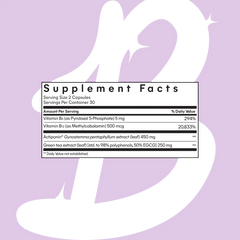 Metabolism, + AMPK Activating Supplement for Men & Women w/Clinically Studied Actiponin Gynostemma, Green Tea Extract, Vitamins B6 & B12 - Gluten Free, 60 Count