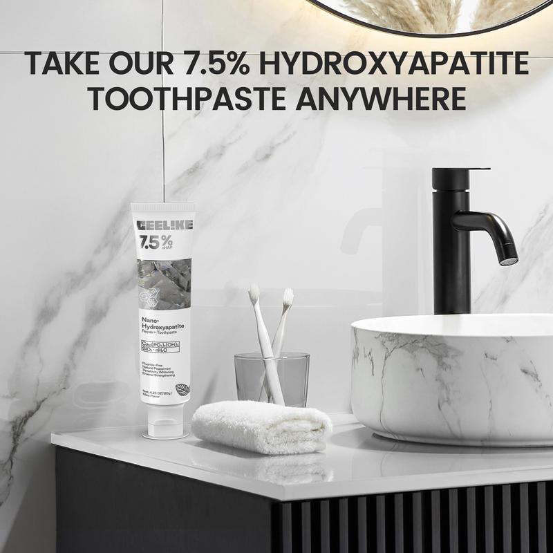 Fluoride-Free Hydroxyapatite Toothpaste | Enamel Repair & Fresh Breath | Gentle Mint Flavor | 4.23 oz Oral Care