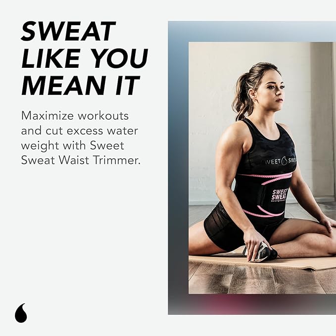 Sports Research® Waist Trimmer - Premium Sweat Enhancing Fitness Belt for Women & Men - 5 Adjustable Sizes