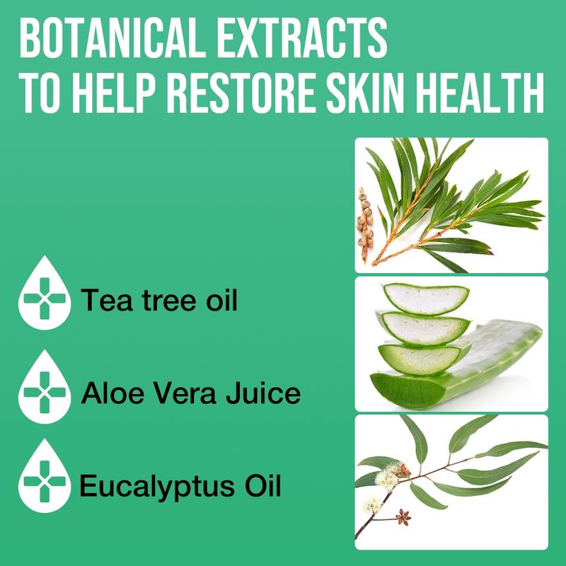 Tea Tree Oil Foot Sanitizer Spray for Dry Cracked Feet, Nail Fungus, Jock Itch, Ringworm, Cracked Heels, and Itchy Skin | Foot Spray
