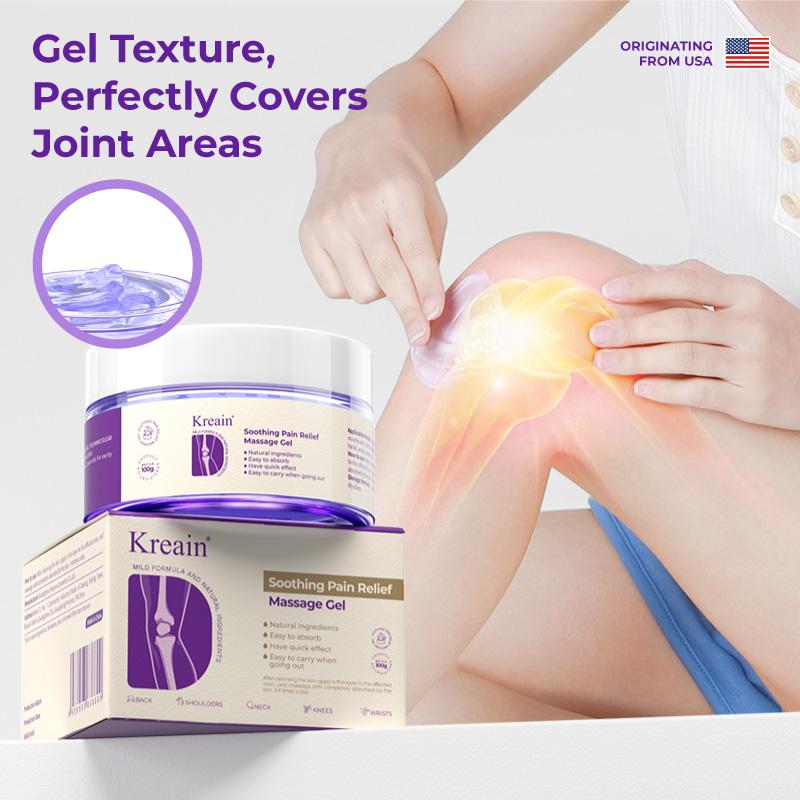 Soothing Pain Relief Massage Gel, Throughout The Body, Soothes Knees, Lumbar, Neck, Hands, and Feet